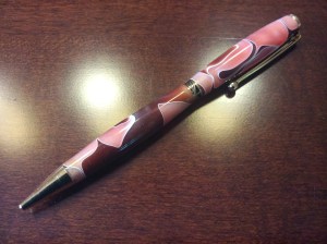 Deco Slimline in "Cinnamon Swirl" Acrylic.